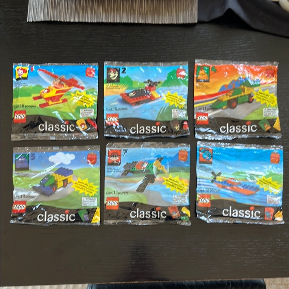 LEGO Classic Mini Building set in McDonald’s Happy Meal #1,2,4,5,7,8 BUNDLE. New